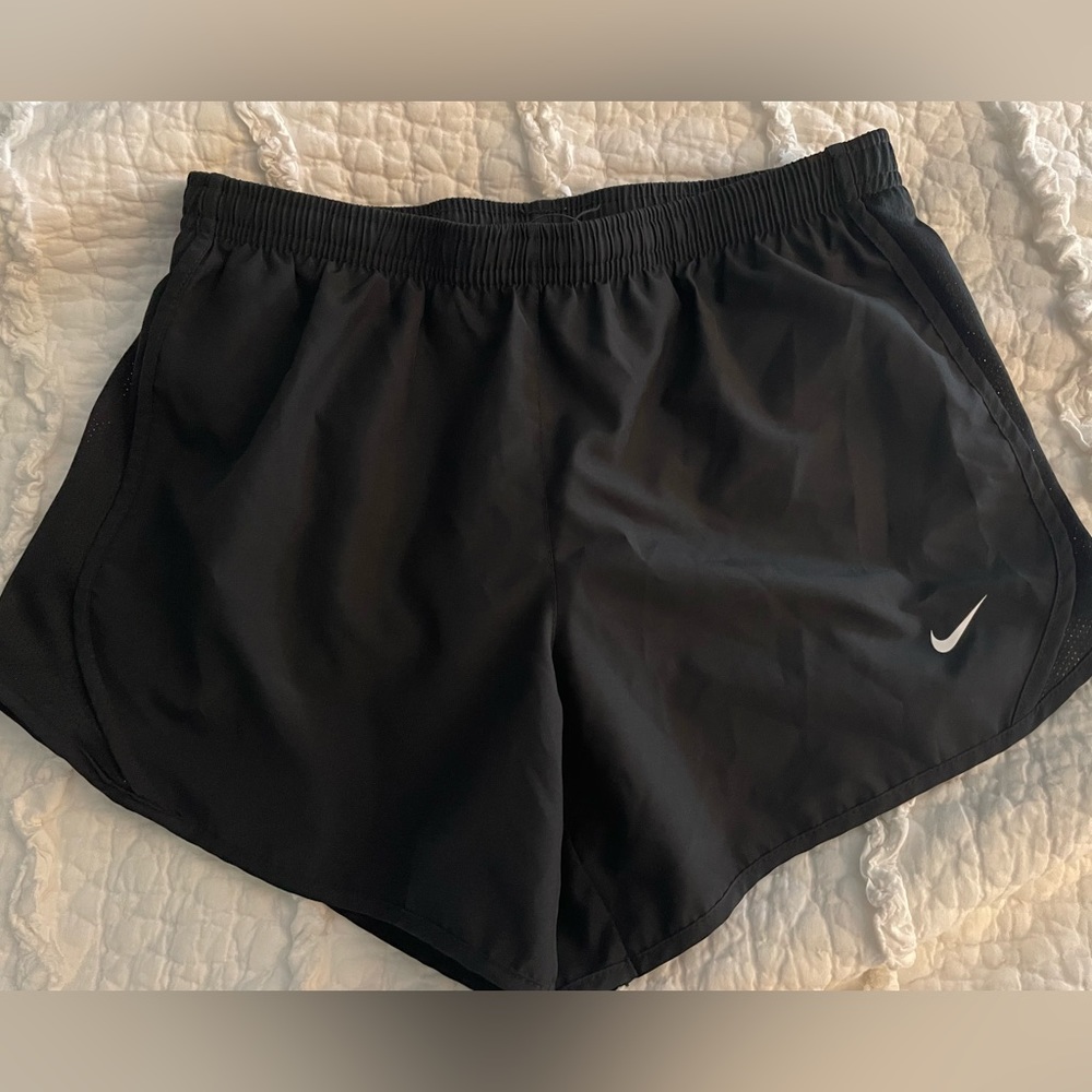 Girl’s Black Nike Temp Dri-FIT running shorts